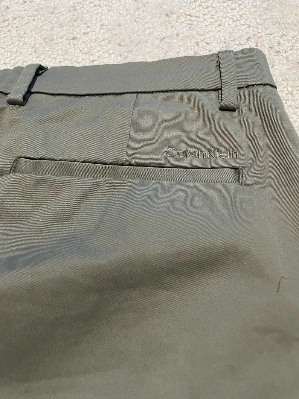 Classic Slim Straight Gray-Green Pants